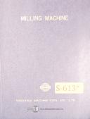 Shizuoka-Shizuoka SP-CH, Horiaontal Milling Operations and Parts List Manual 1967-SP-CH-01